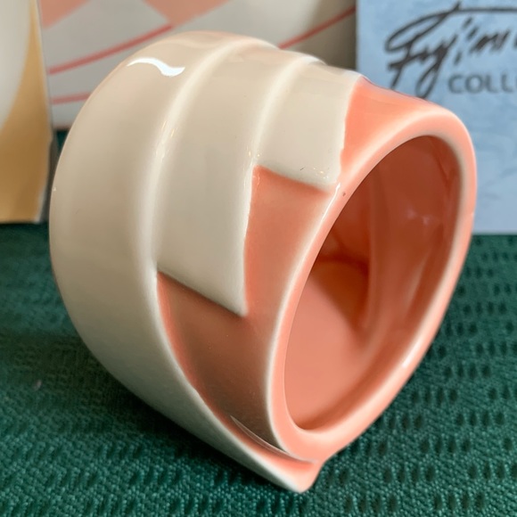 Vintage Ceramic Napkin Rings Society Kato Kogei, Kaneaki Fujimori Made In Japan - Picture 3 of 9